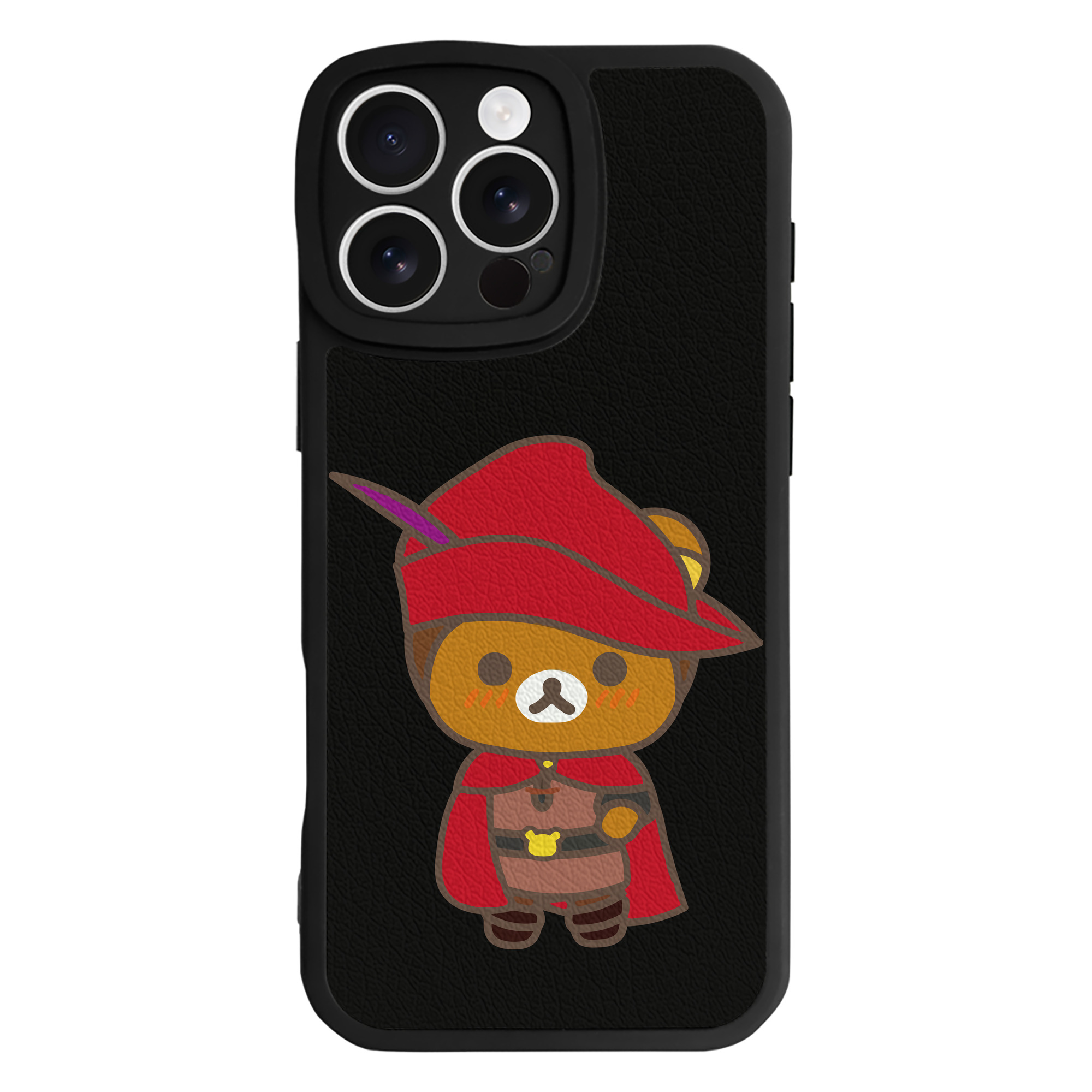 （画像用） リラックマ リラックマ キイロイトリ Rilakkuma Korilakkuma Kiiroitori 【iPhone 16シリーズ対応】シリコンスマホケース（レザー調） 材質：シリコン
